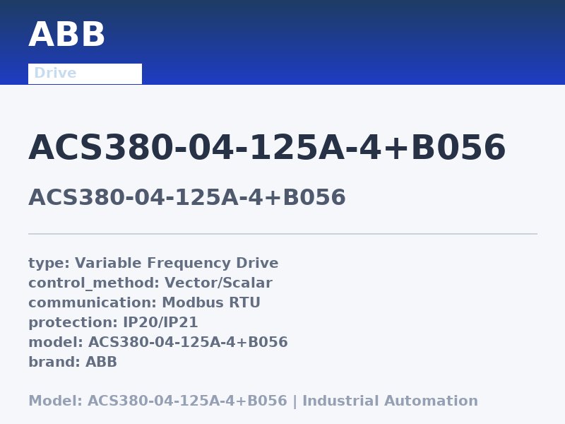 ABB ACS380-04-125A-4+B056