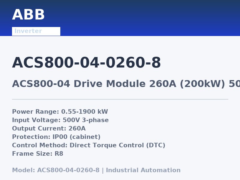 ABB ACS800-04-0260-8