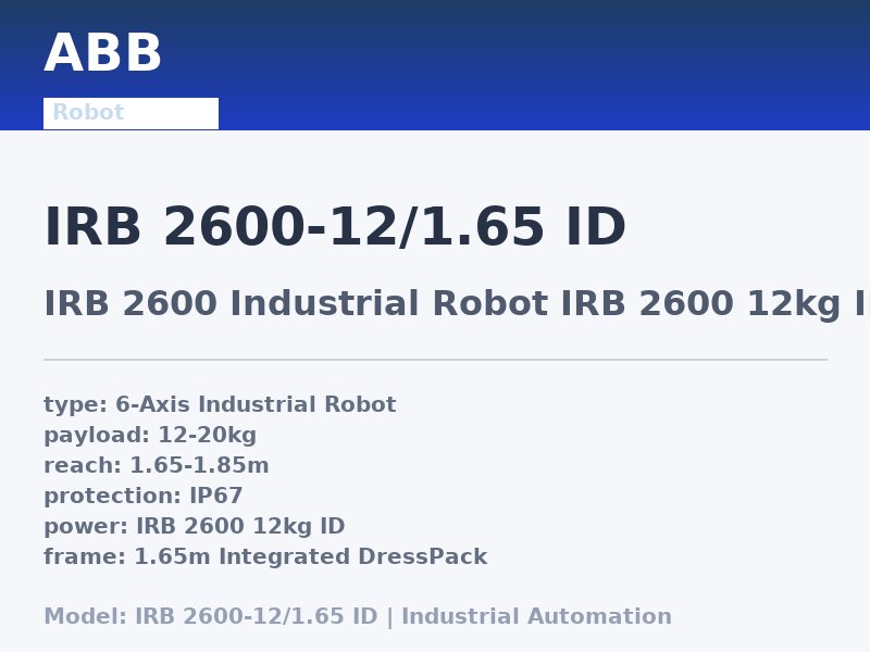 ABB IRB 2600-12/1.65 ID