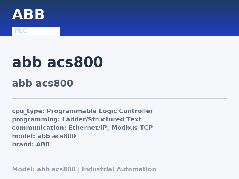 ABB abb acs800