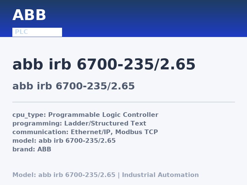 ABB abb irb 6700-235/2.65