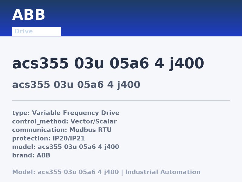 ABB acs355 03u 05a6 4 j400