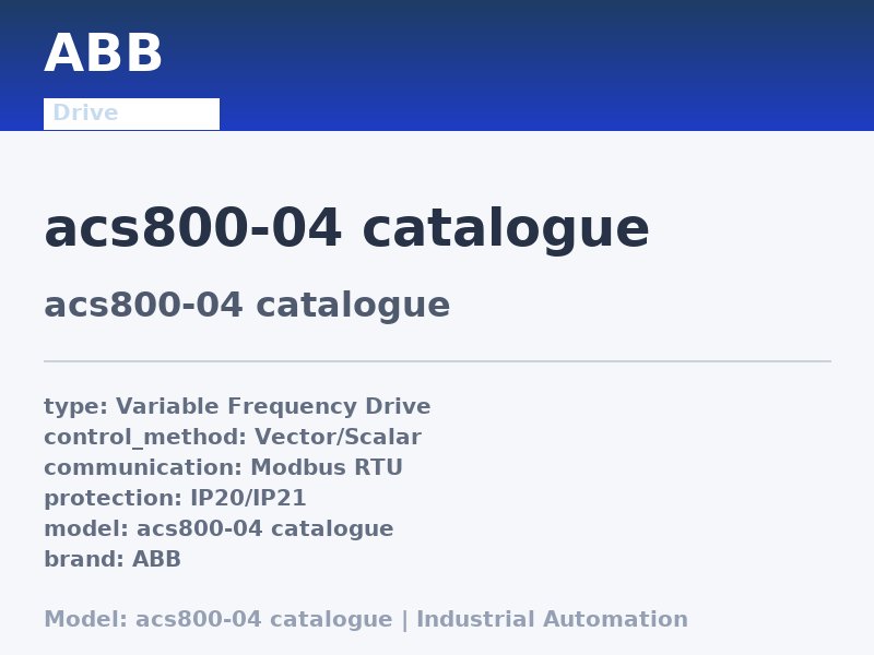 ABB acs800-04 catalogue