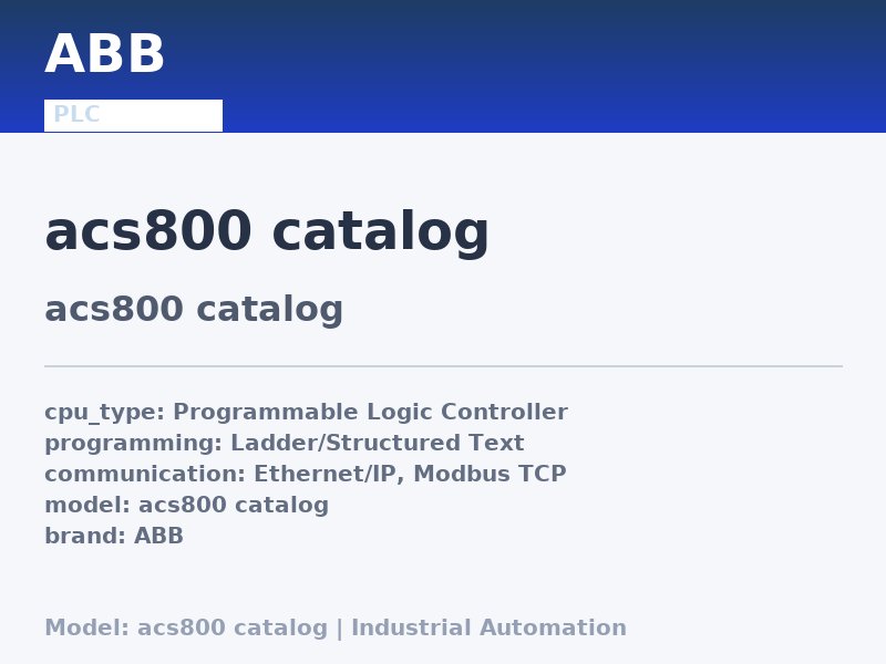 ABB acs800 catalog
