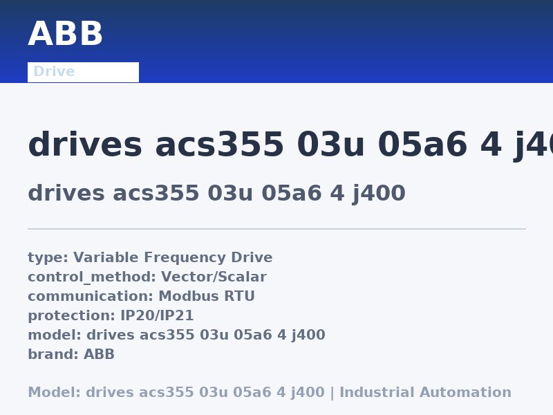 ABB drives acs355 03u 05a6 4 j400