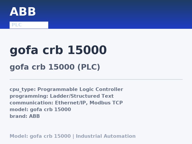 ABB gofa crb 15000