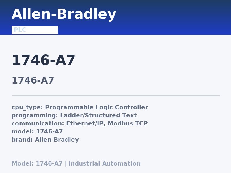 Allen-Bradley 1746-A7