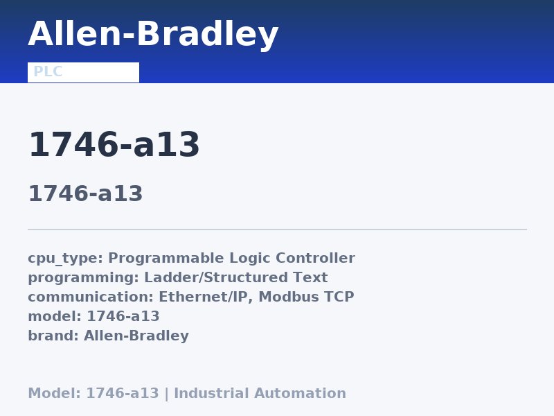 Allen-Bradley 1746-a13
