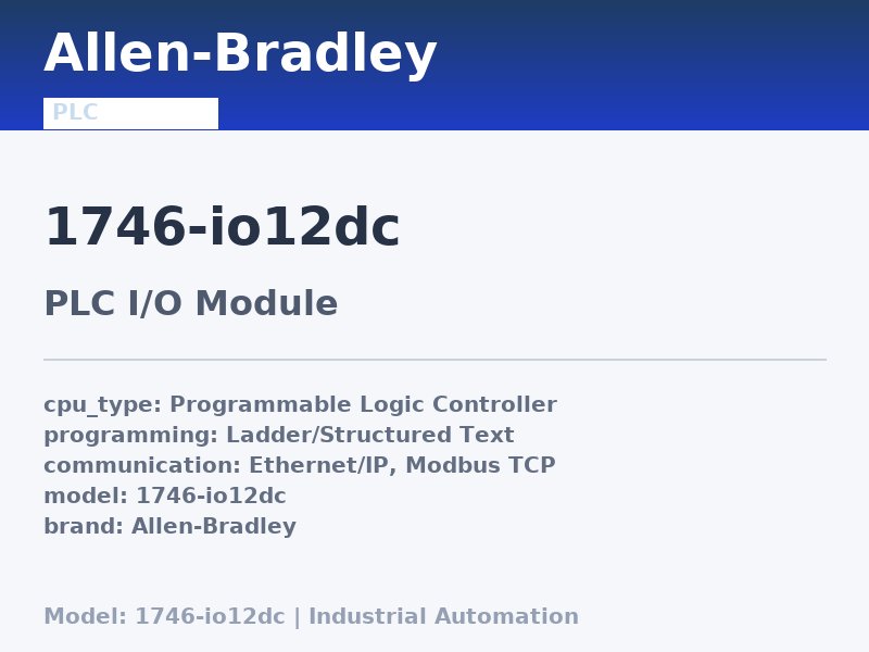 Allen-Bradley 1746-IO12DC