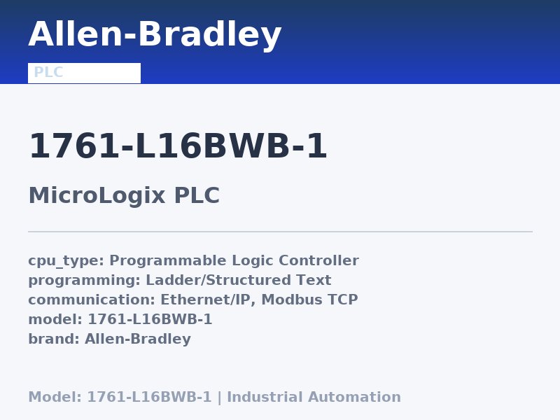 Allen-Bradley 1761-L16BWB-1