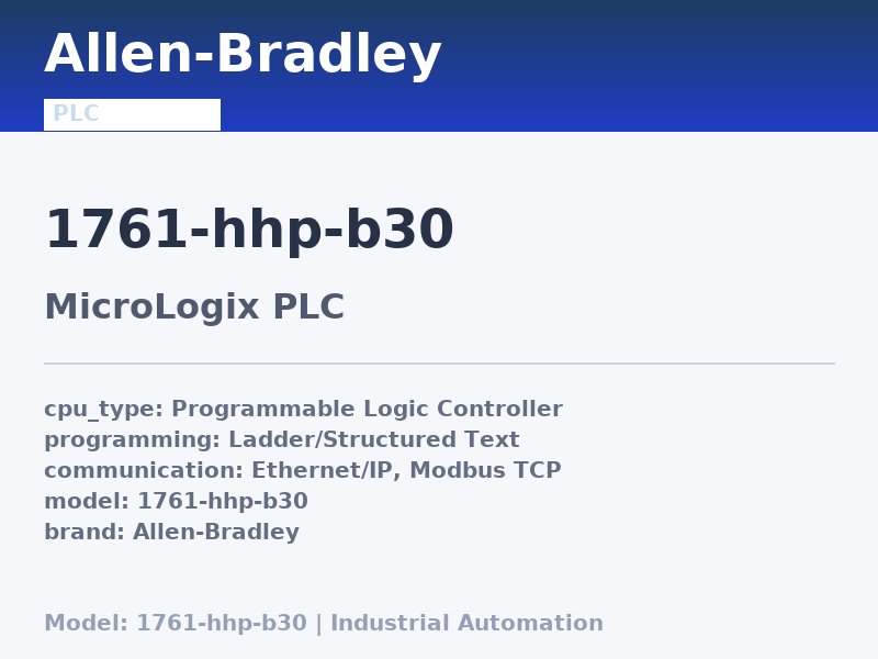 Allen-Bradley 1761-HHP-B30
