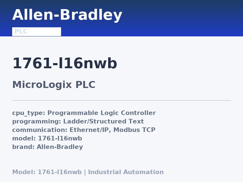 Allen-Bradley 1761-L16NWB