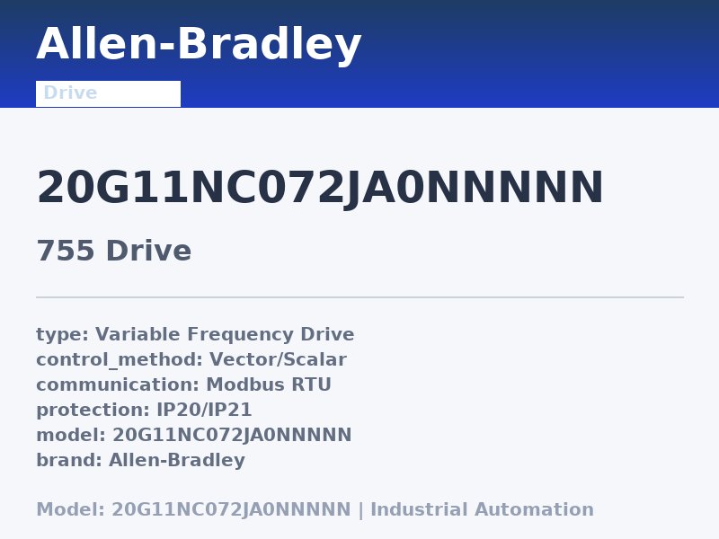 Allen-Bradley 20G11NC072JA0NNNNN