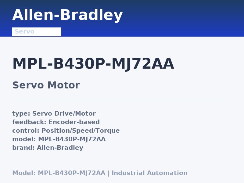 Allen-Bradley MPL-B430P-MJ72AA