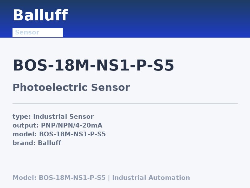 Balluff BOS-18M-NS1-P-S5
