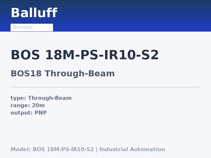 Balluff BOS 18M-PS-IR10-S2