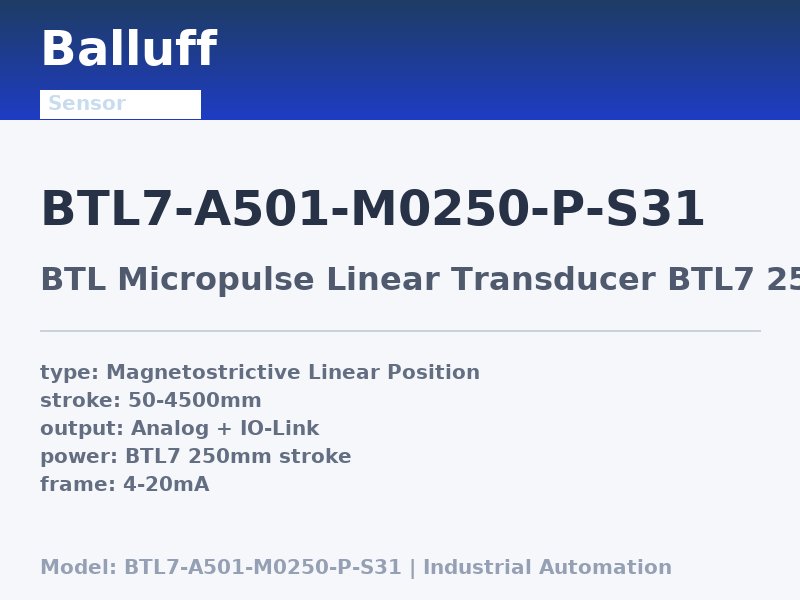 Balluff BTL7-A501-M0250-P-S31