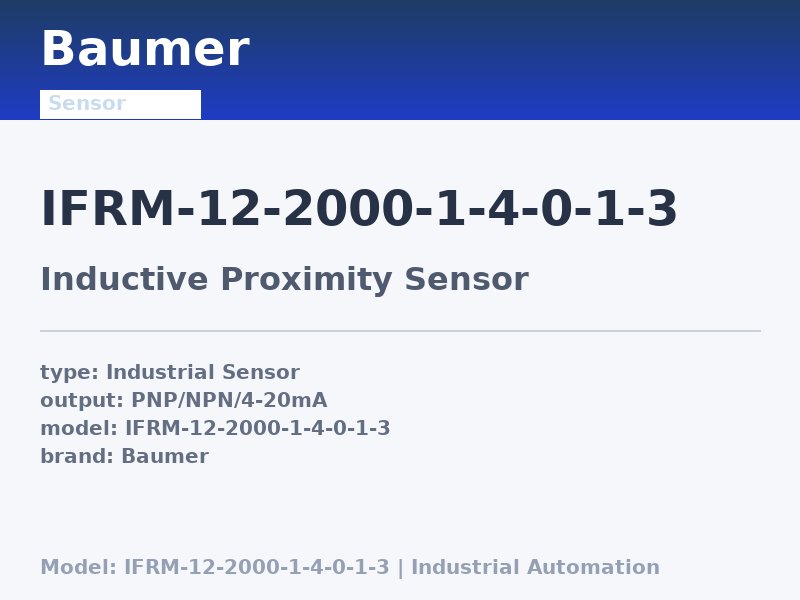 Baumer IFRM-12-2000-1-4-0-1-3