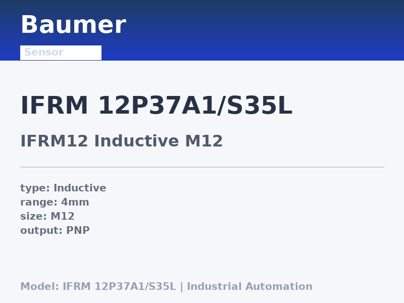 Baumer IFRM 12P37A1/S35L