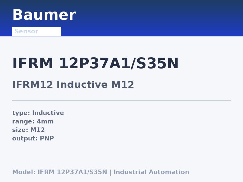 Baumer IFRM 12P37A1/S35N