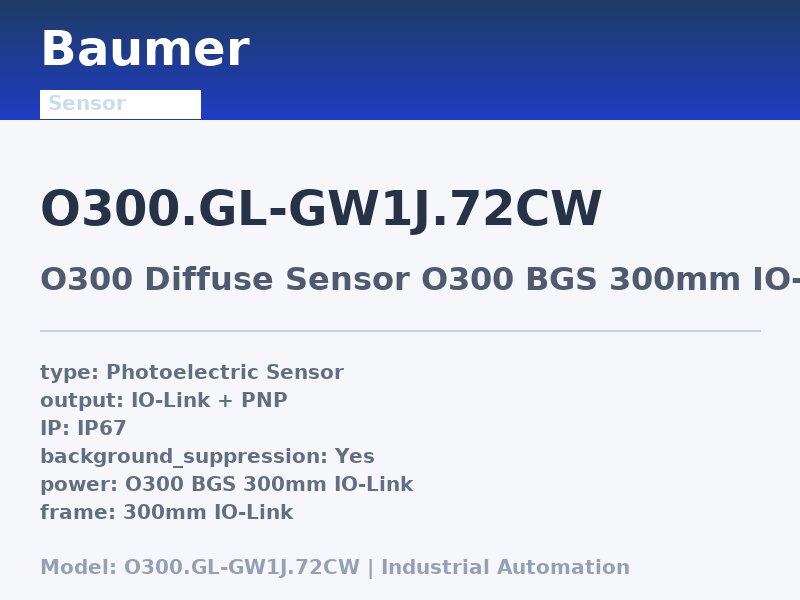 Baumer O300.GL-GW1J.72CW