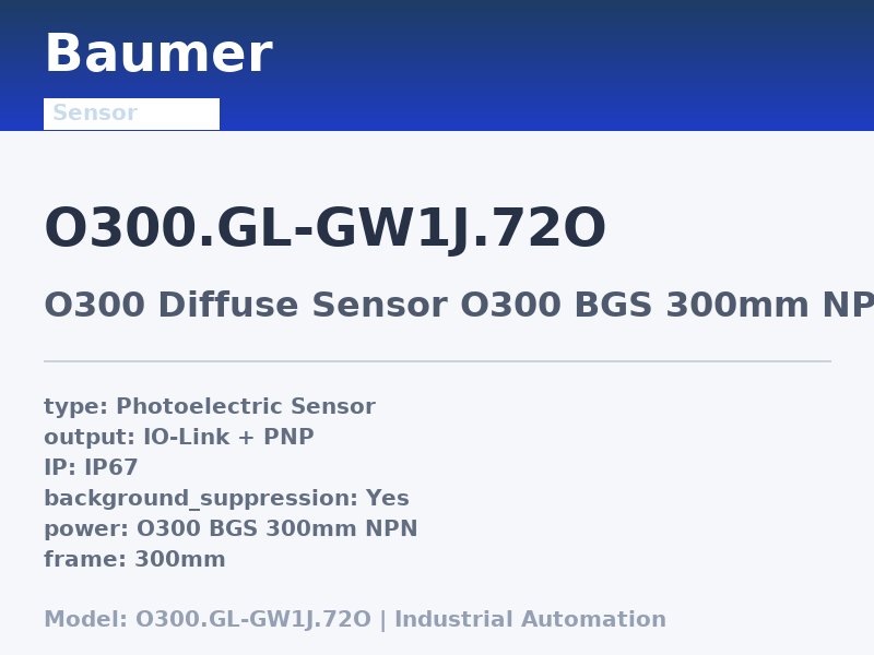Baumer O300.GL-GW1J.72O