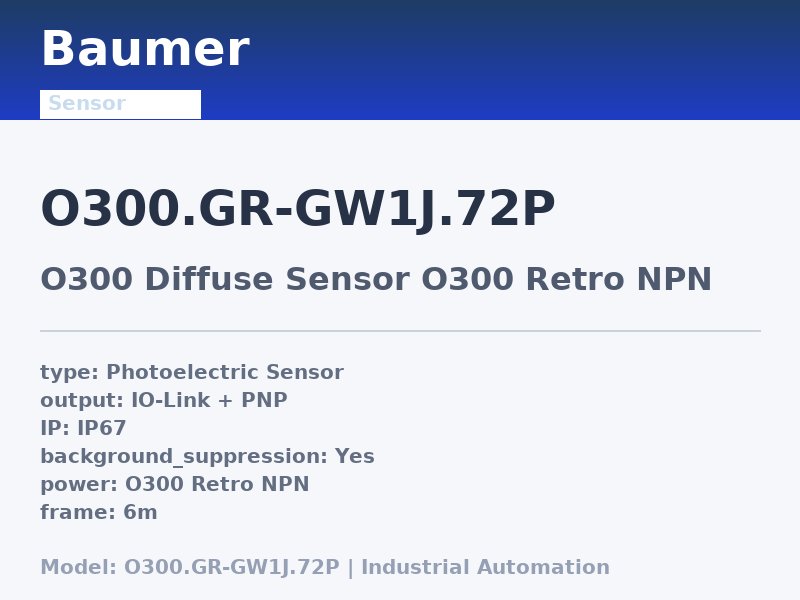 Baumer O300.GR-GW1J.72P