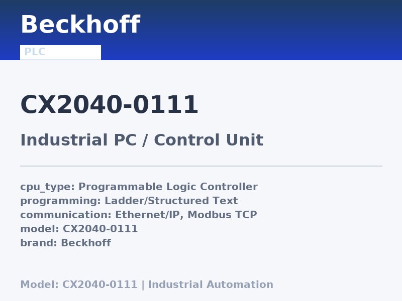 Beckhoff CX2040-0111