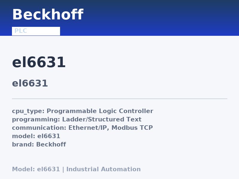 Beckhoff EL6631