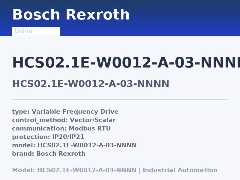 Bosch Rexroth HCS02.1E-W0012-A-03-NNNN