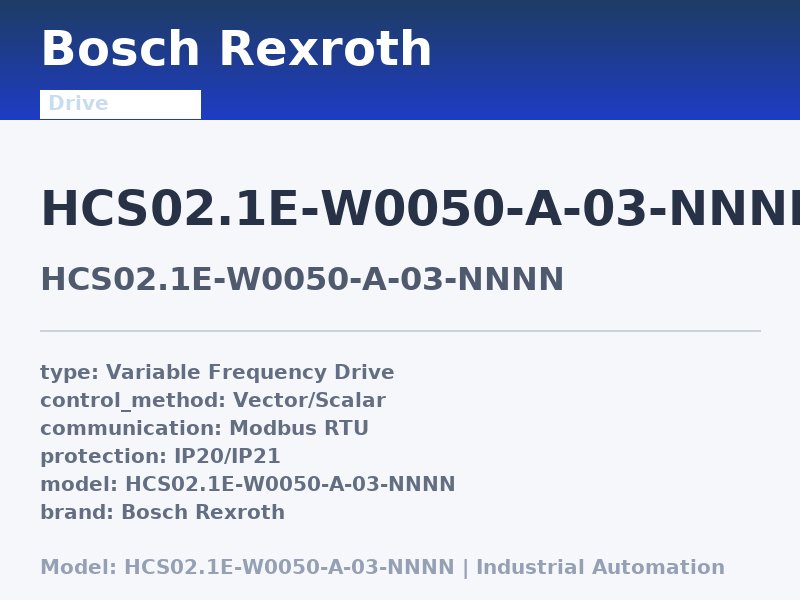 Bosch Rexroth HCS02.1E-W0050-A-03-NNNN