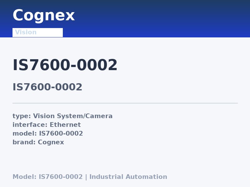 Cognex IS7600-0002
