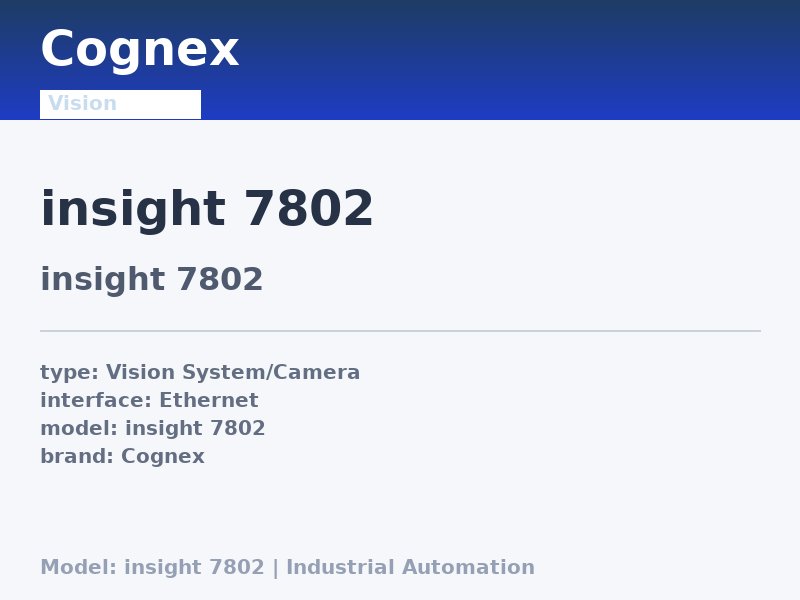Cognex insight 7802