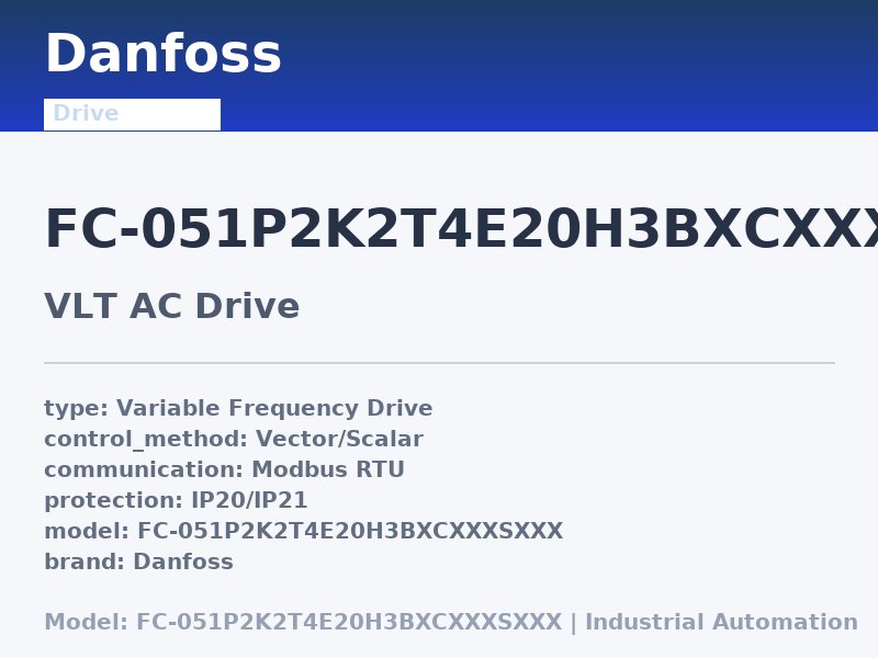 Danfoss FC-051P2K2T4E20H3BXCXXXSXXX