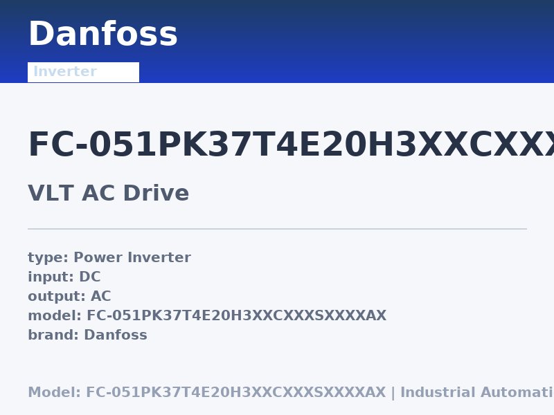 Danfoss FC-051PK37T4E20H3XXCXXXSXXXXAX