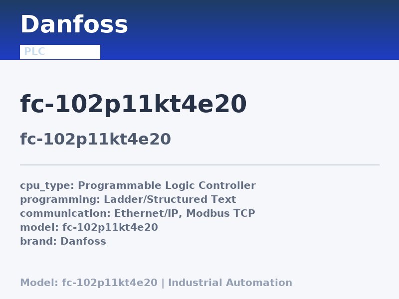 Danfoss FC-102P11KT4E20