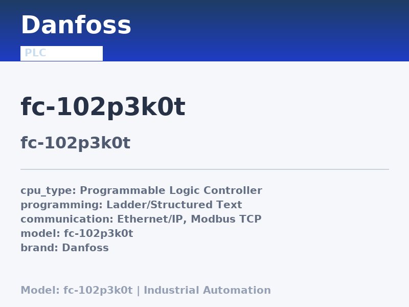 Danfoss FC-102P3K0T