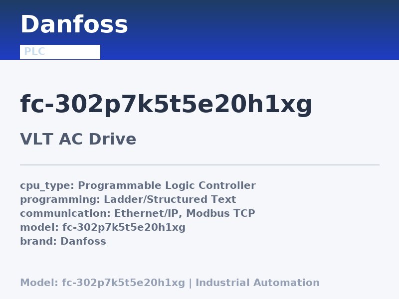 Danfoss FC-302P7K5T5E20H1XG
