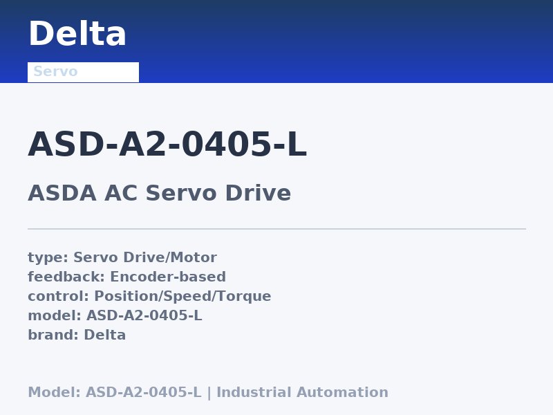 Delta ASD-A2-0405-L