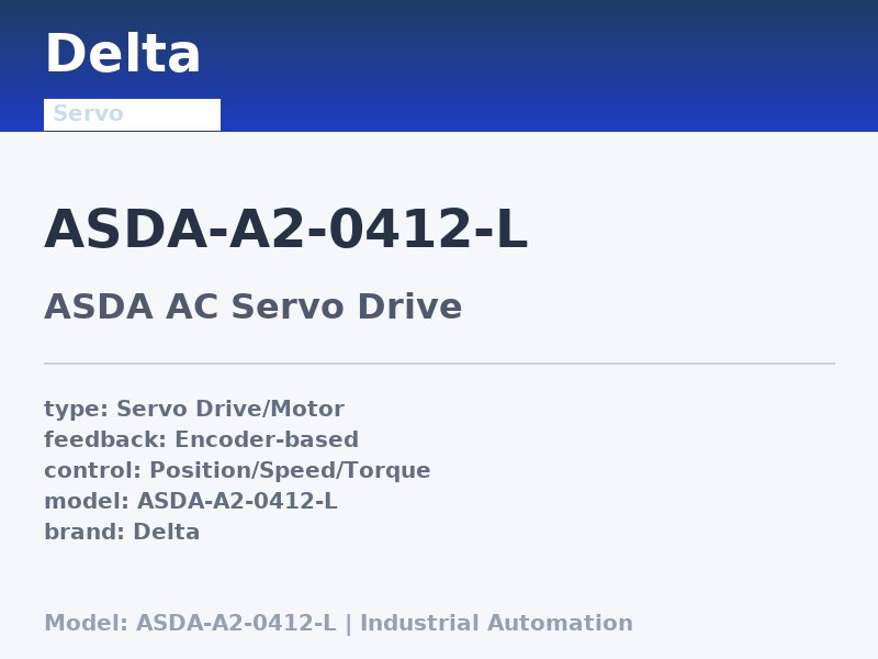 Delta ASDA-A2-0412-L
