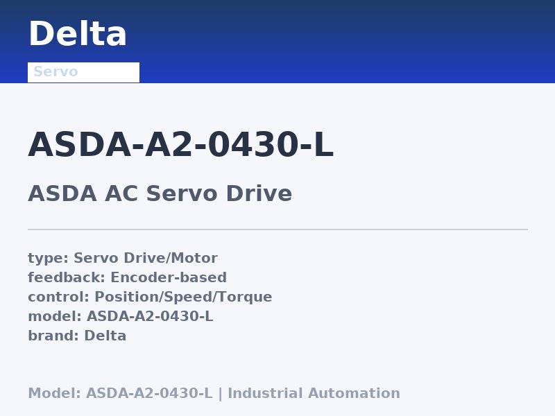 Delta ASDA-A2-0430-L