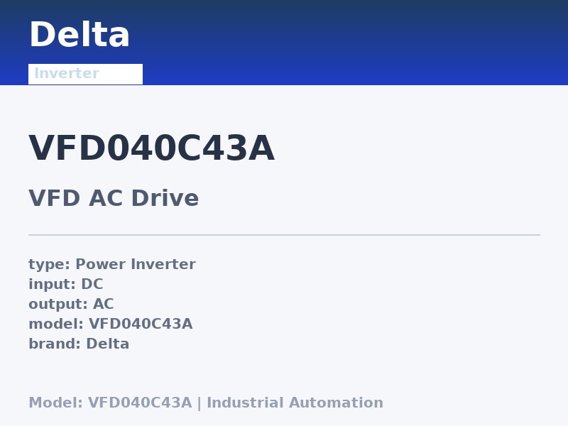 Delta VFD040C43A