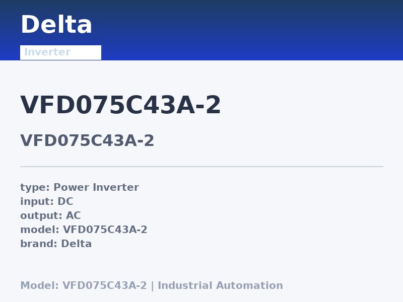 Delta VFD075C43A-2