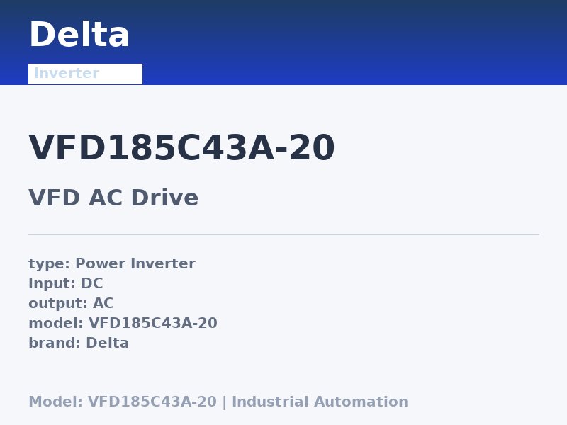Delta VFD185C43A-20