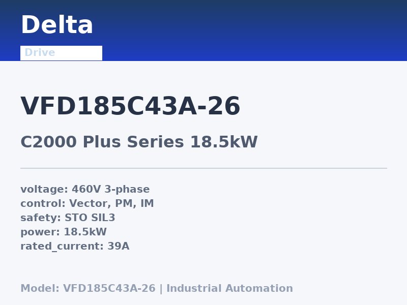 Delta VFD185C43A-26