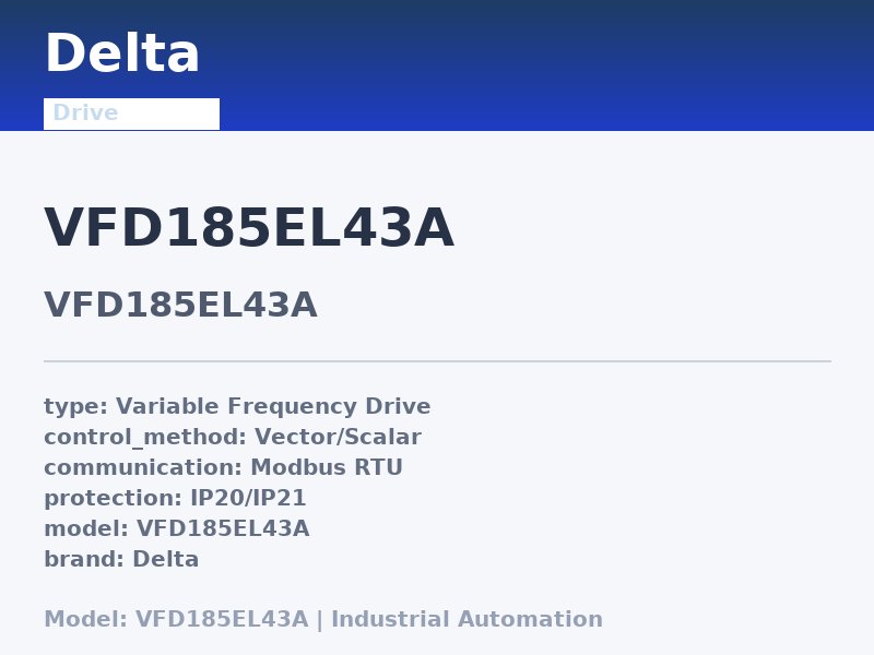 Delta VFD185EL43A