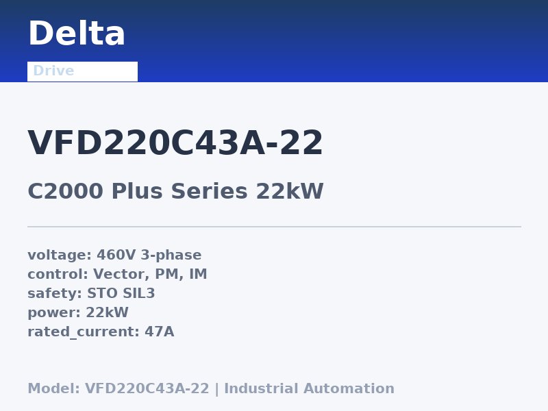 Delta VFD220C43A-22