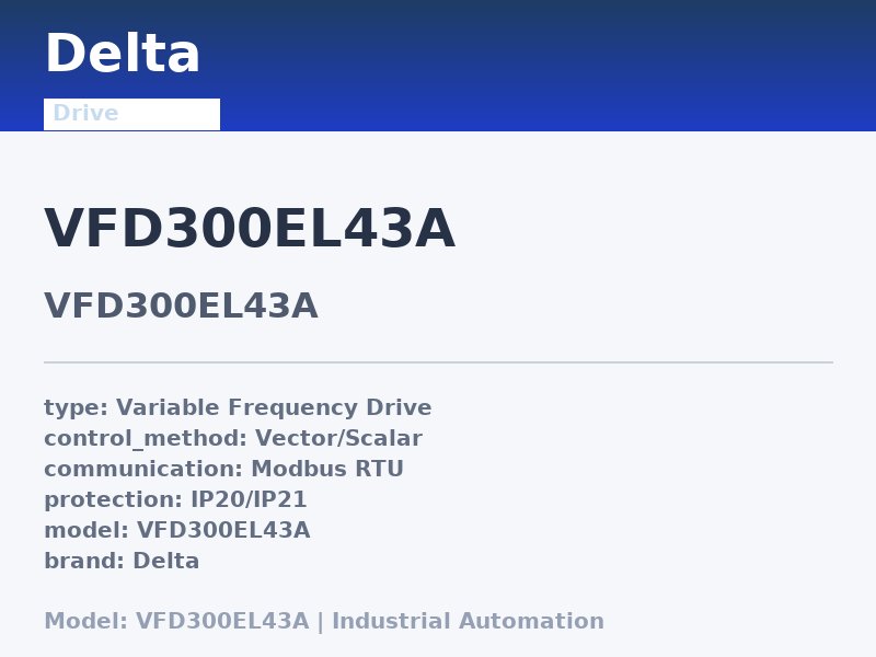 Delta VFD300EL43A