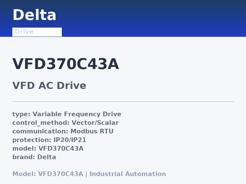 Delta VFD370C43A