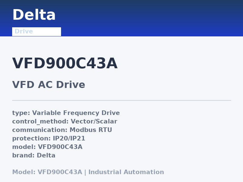 Delta VFD900C43A